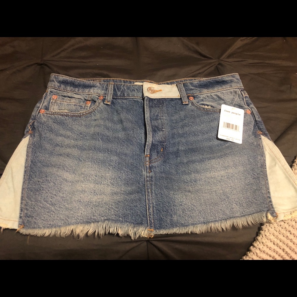 Free People Jean Skirt